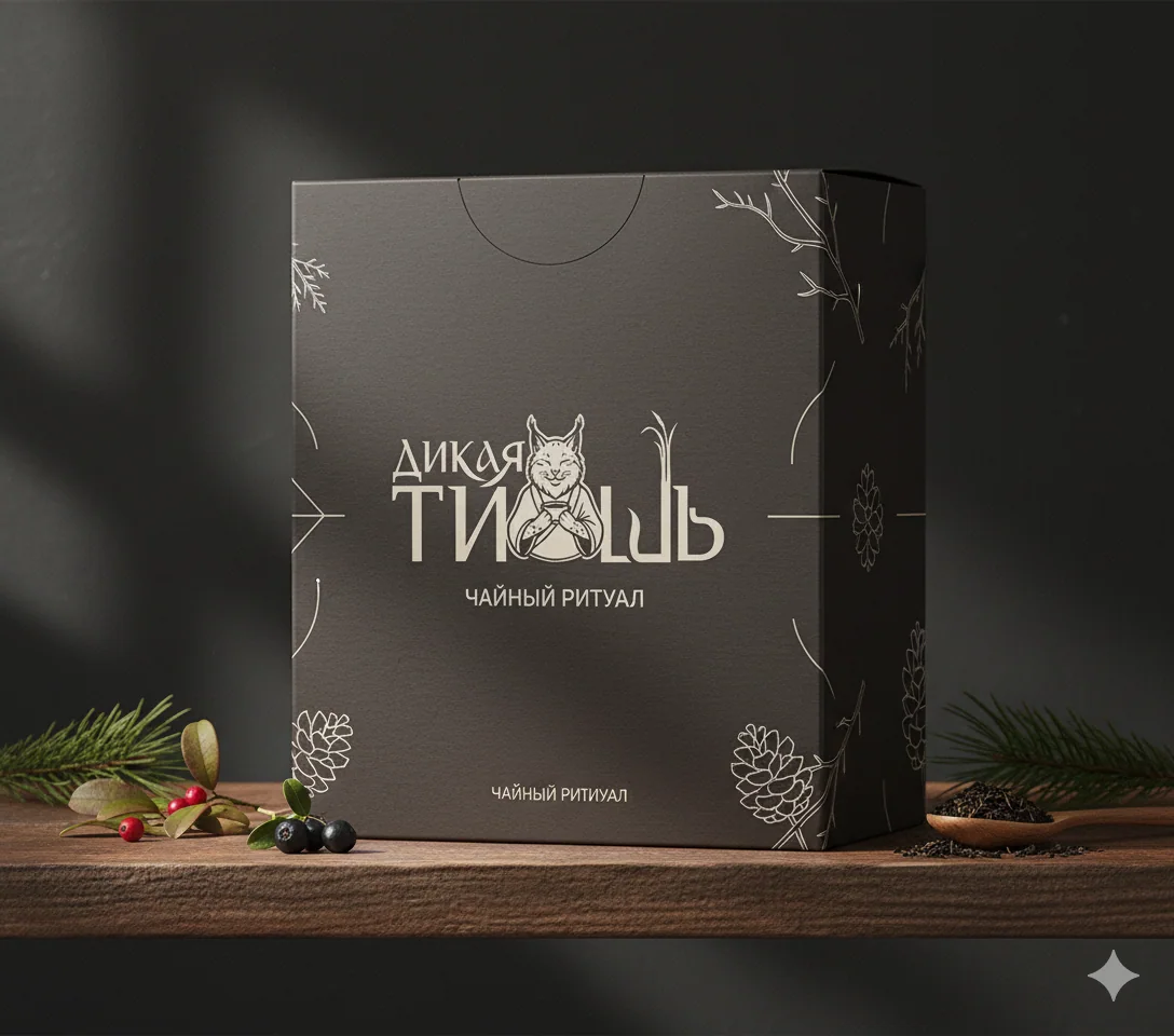 Подарочная коробка чайного бренда «Дикая тишь»